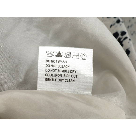 Sachin and Babi Ankasa Dress Womens 4 Ivory Black Silk Lined Sequins Shift Pleat - Picture 14 of 14